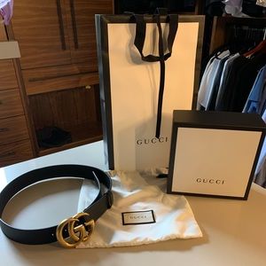 Authentic Gucci double g belt size 80